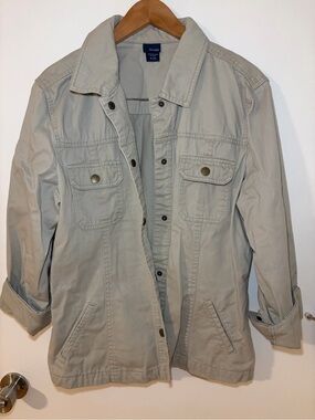 Basic Editions Women's Light Gray Utility Jacket